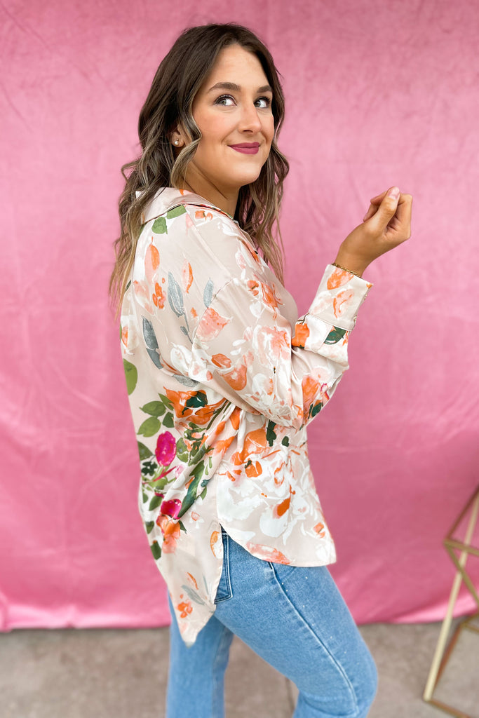 Marsha Long Sleeve Button Up Top - Be You Boutique