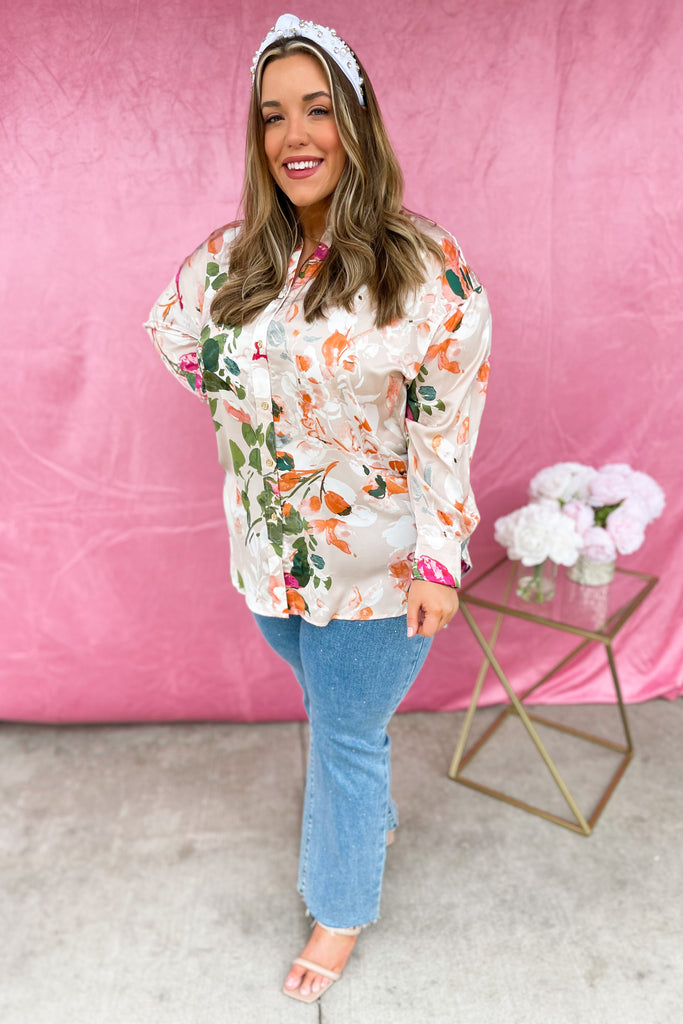 Marsha Long Sleeve Button Up Top - Be You Boutique