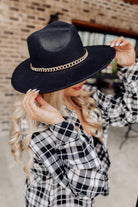 Fame Wide Brim Chain Hat - ShopBeYouBoutique