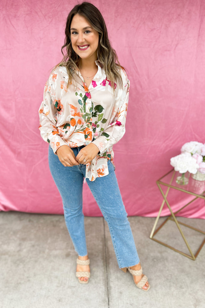 Marsha Long Sleeve Button Up Top - Be You Boutique