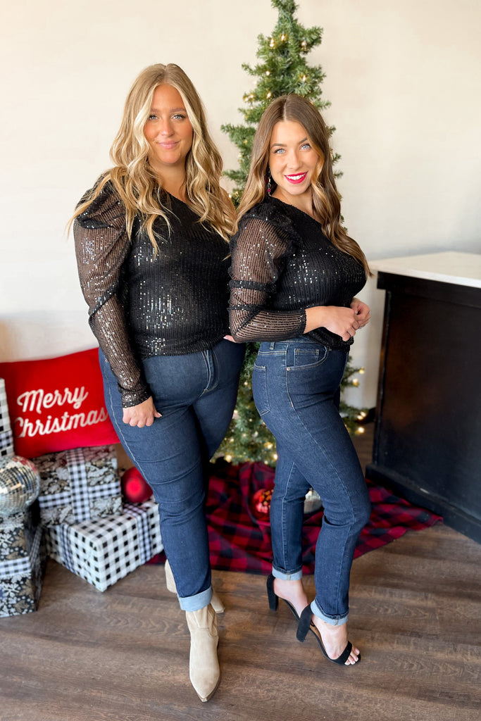 Quinn One Shoulder Sequin Top - Be You Boutique