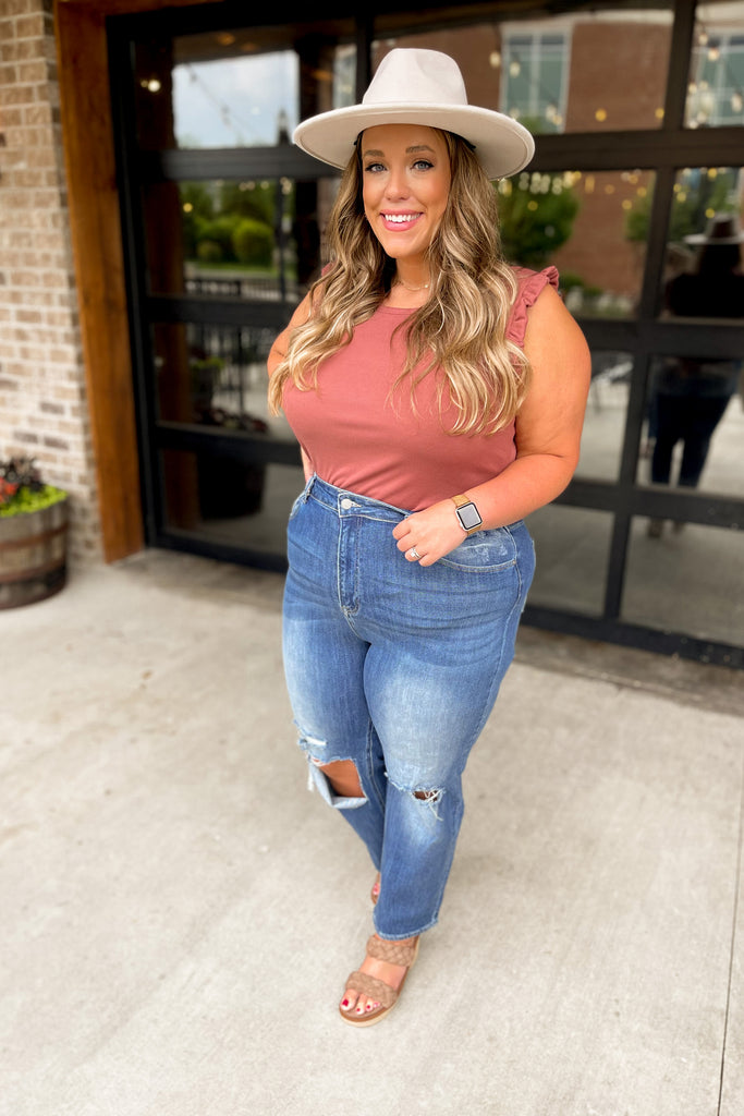 Katherine Ribbed Mini Ruffle Bodysuit - Be You Boutique