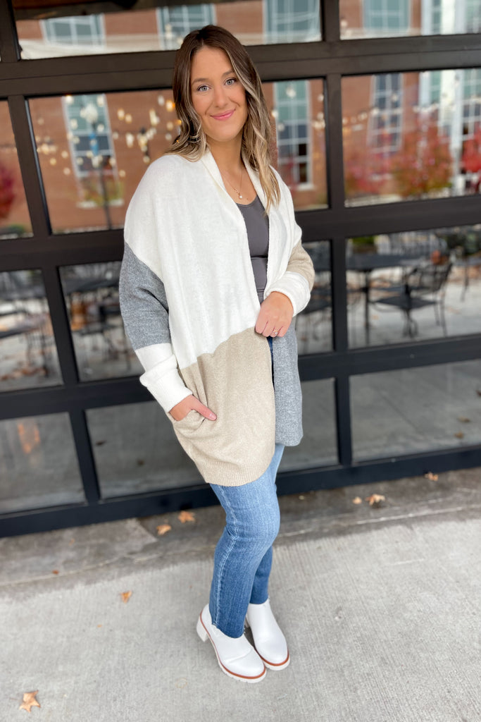 Dune Color Block Cardigan - Be You Boutique
