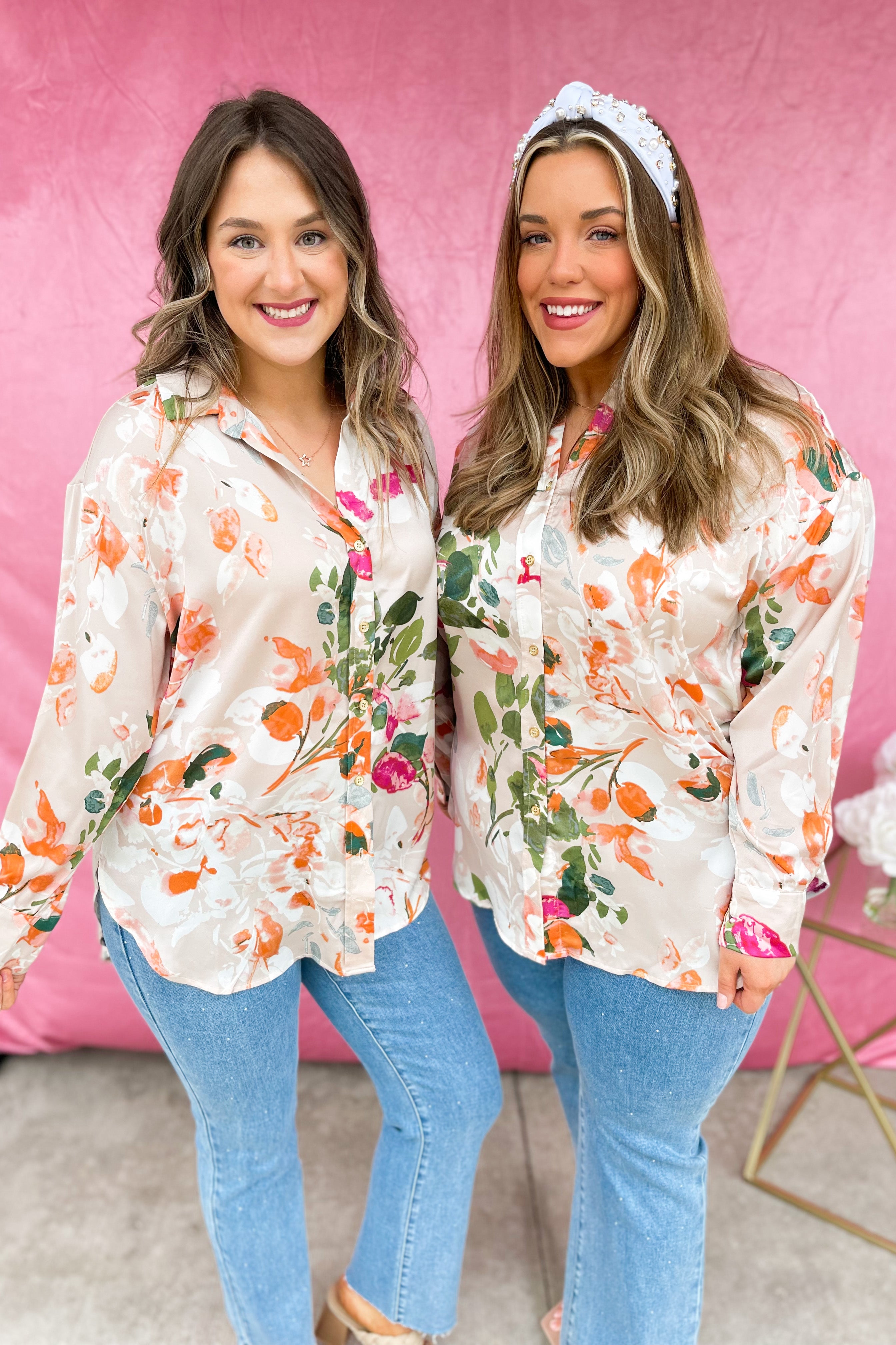 Marsha Long Sleeve Button Up Top - Be You Boutique