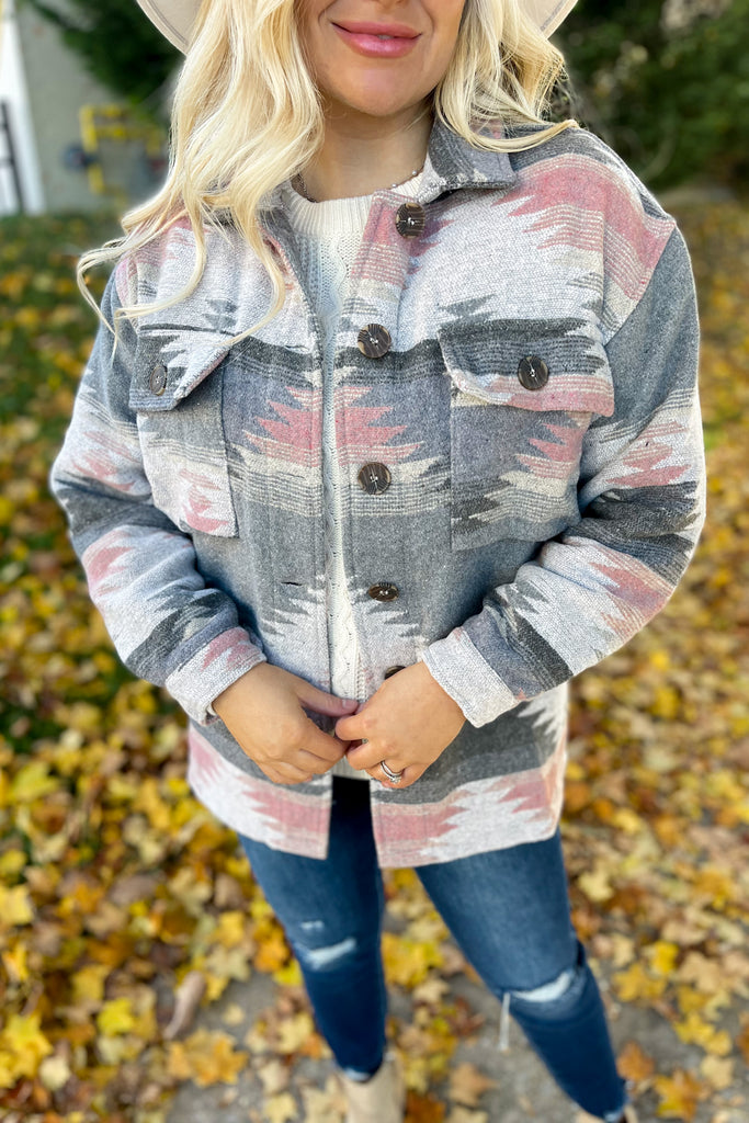 Chandler Button Up Shacket - Be You Boutique