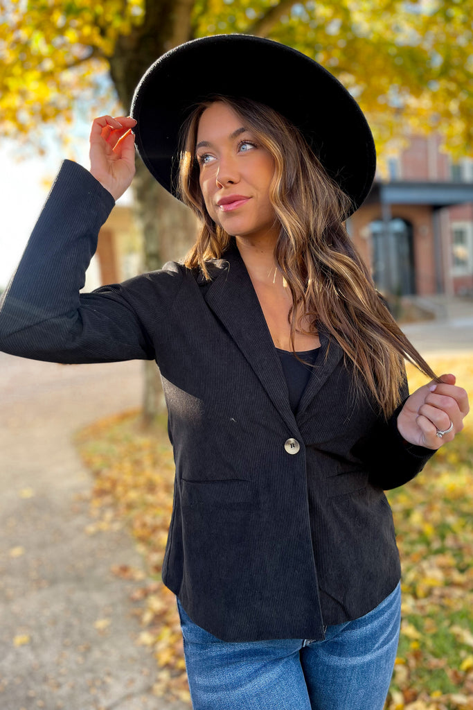 Harley Black Blazer Jacket - Be You Boutique