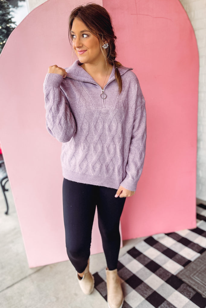 Arya Quarter Zip Pullover - Be You Boutique