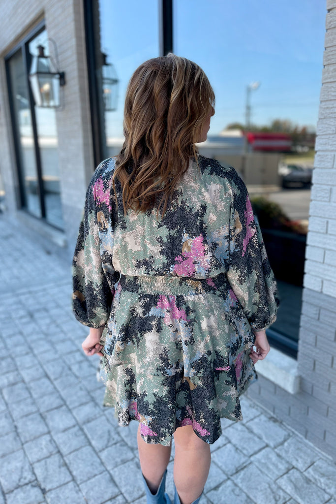 Maggie Mae V Neck Long Sleeve Dress - Be You Boutique