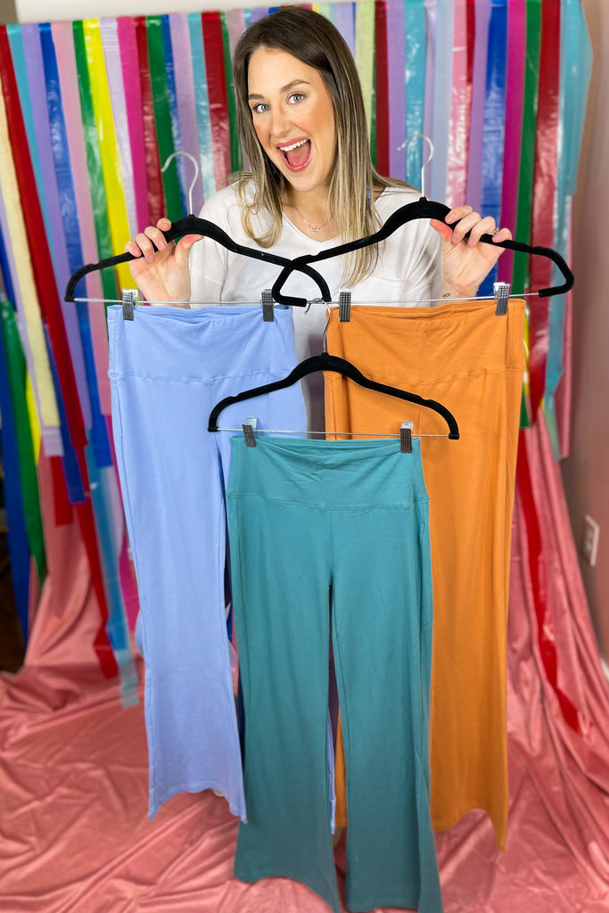 Conway Wide Waistband Yoga Flare Legging Pants - Be You Boutique