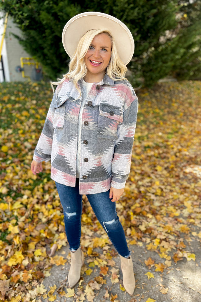 Chandler Button Up Shacket - Be You Boutique