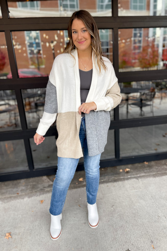 Dune Color Block Cardigan - Be You Boutique