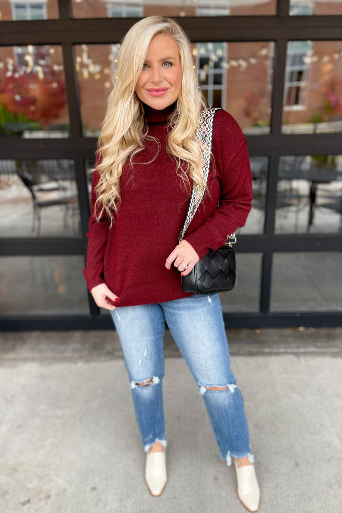 Carri Long Sleeve Turtle Neck Sweater - Be You Boutique