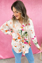Marsha Long Sleeve Button Up Top - Be You Boutique