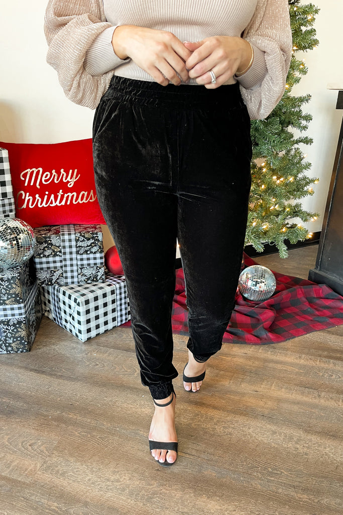 Royal Velvet Joggers - Be You Boutique