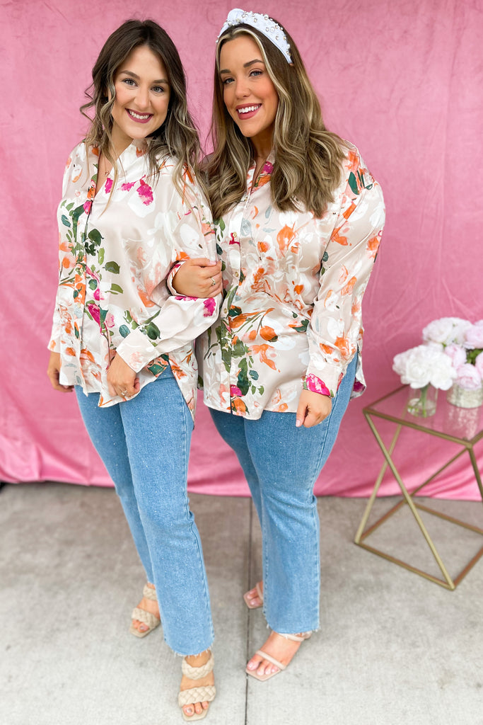 Marsha Long Sleeve Button Up Top - Be You Boutique
