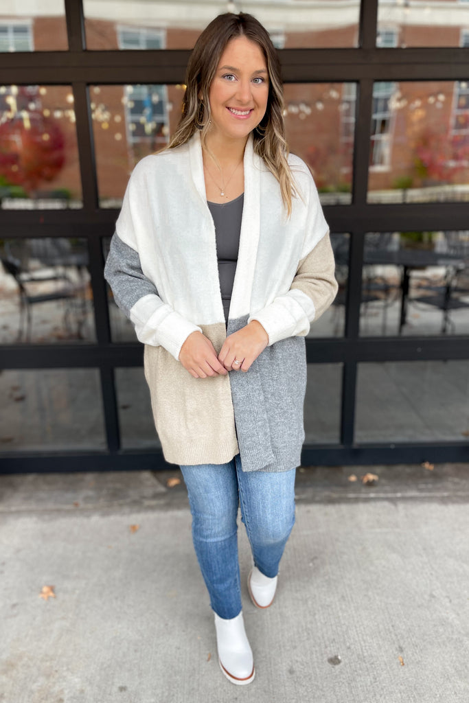 Dune Color Block Cardigan - Be You Boutique