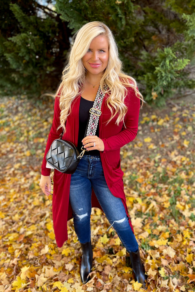 Spiced Up Long Sleeve Cardigan with Pockets - Be You Boutique