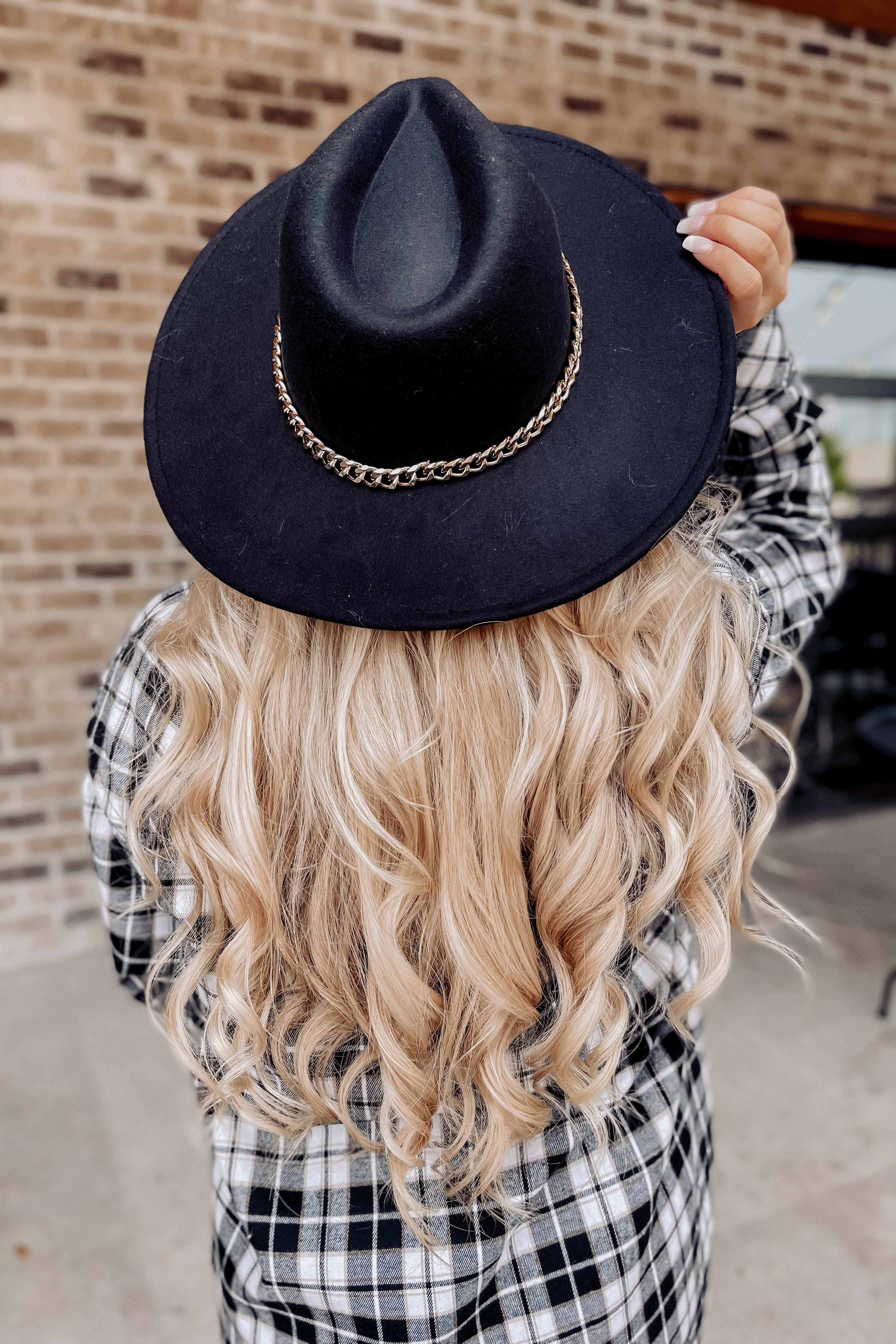 Fame Wide Brim Chain Hat - ShopBeYouBoutique