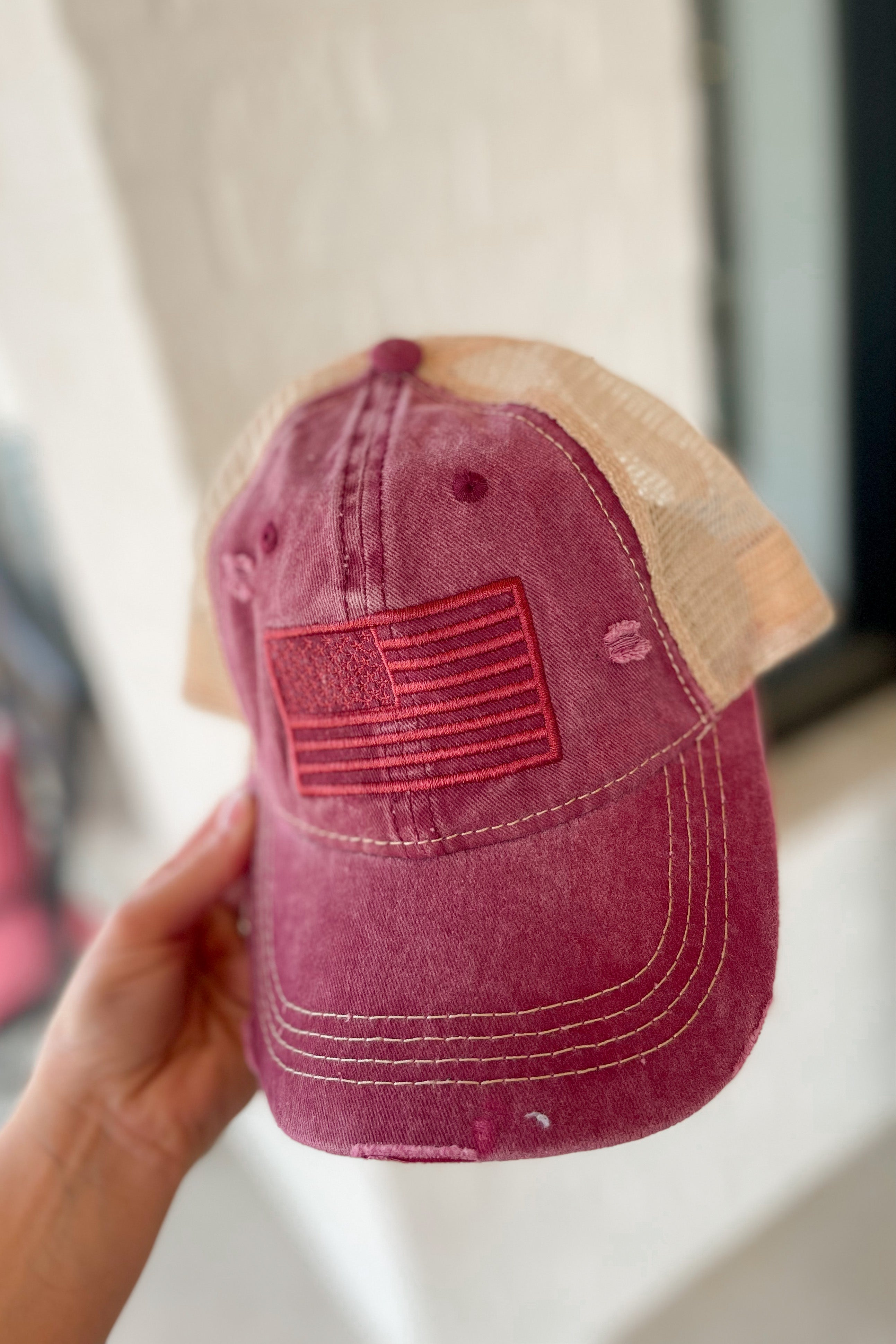 Live Free Flag Embroidered Hat - Be You Boutique