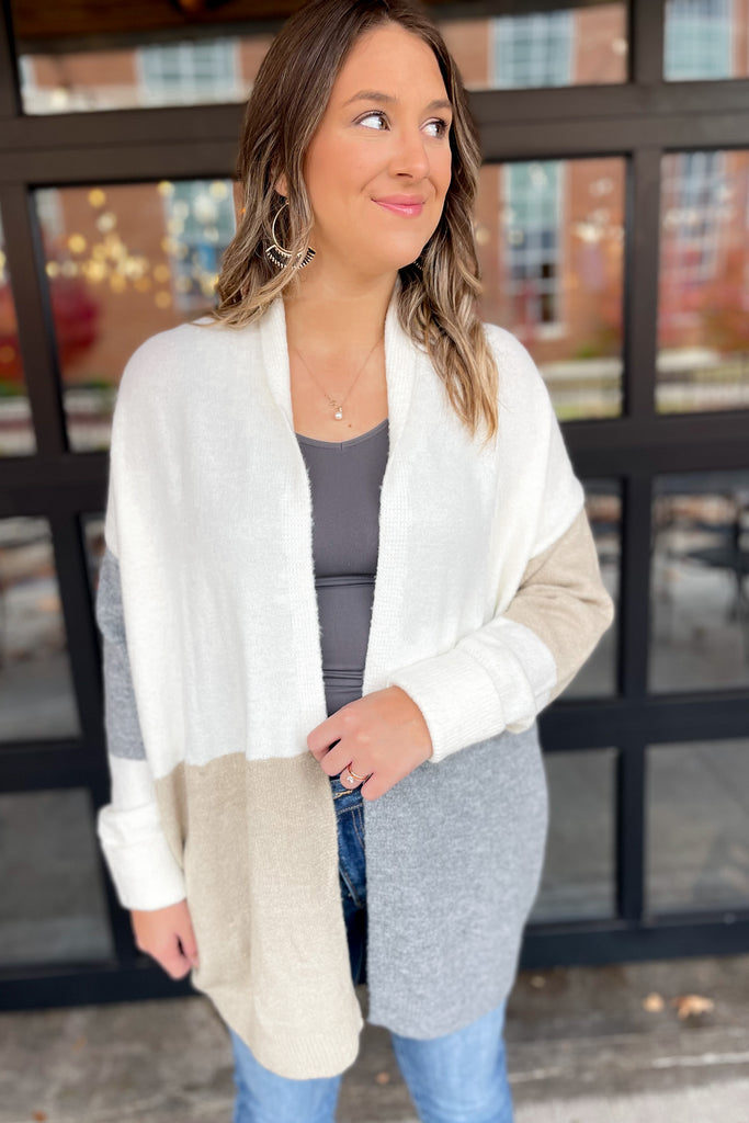Dune Color Block Cardigan - Be You Boutique