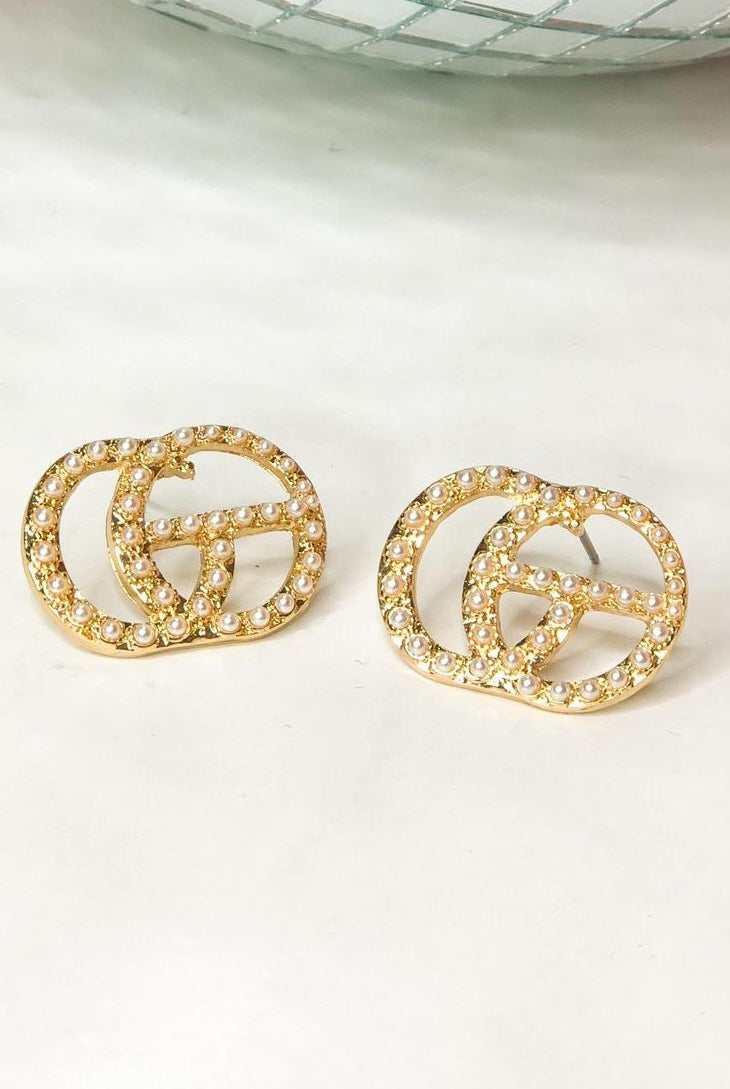 Georgia Pearl and Rhinestone Earrings - Be You Boutique