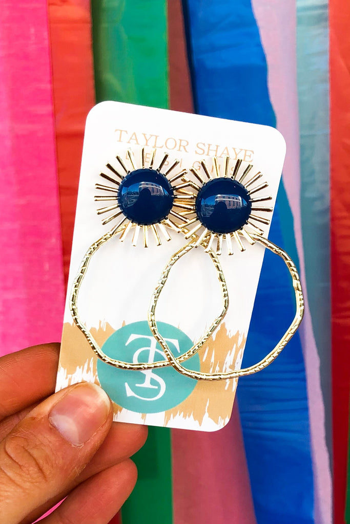 Taylor Shaye Gameday Sunburst Hoops Earrings - Be You Boutique